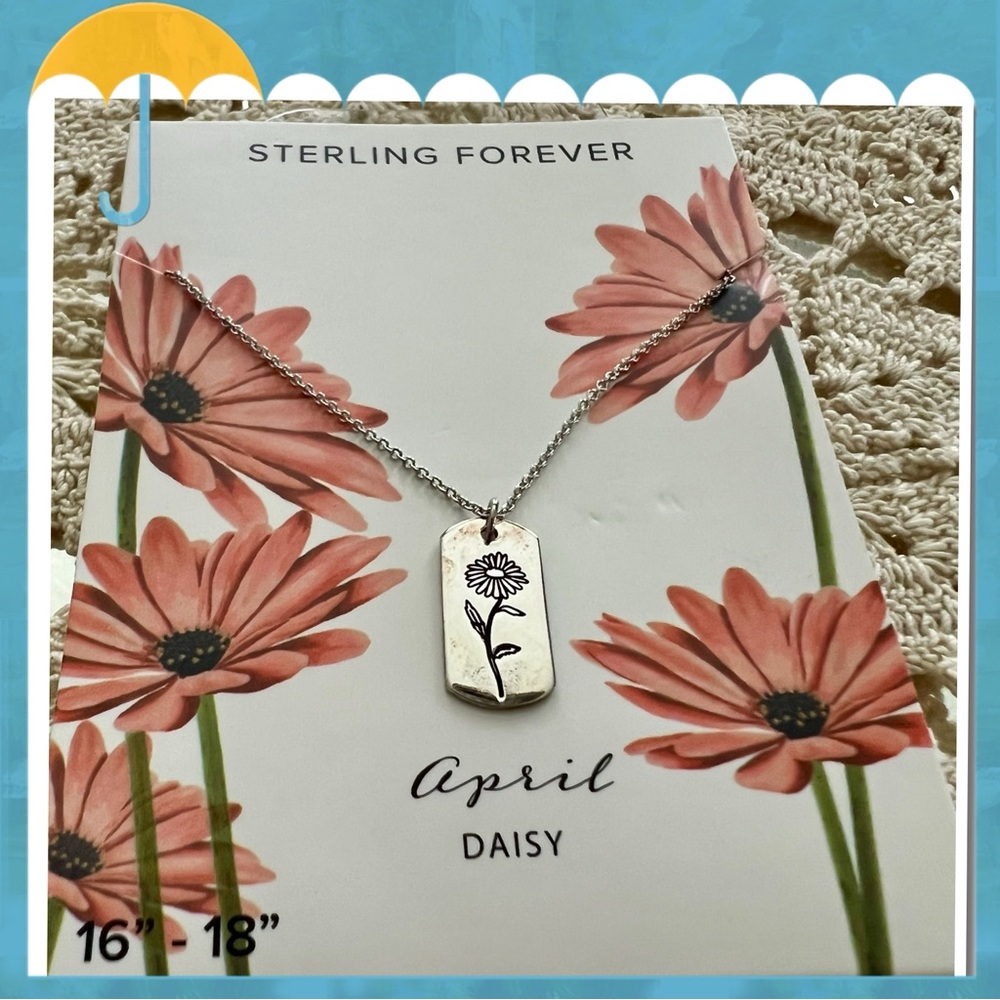 NOC STERLING FOREVER APRIL DAISY NECKLACE